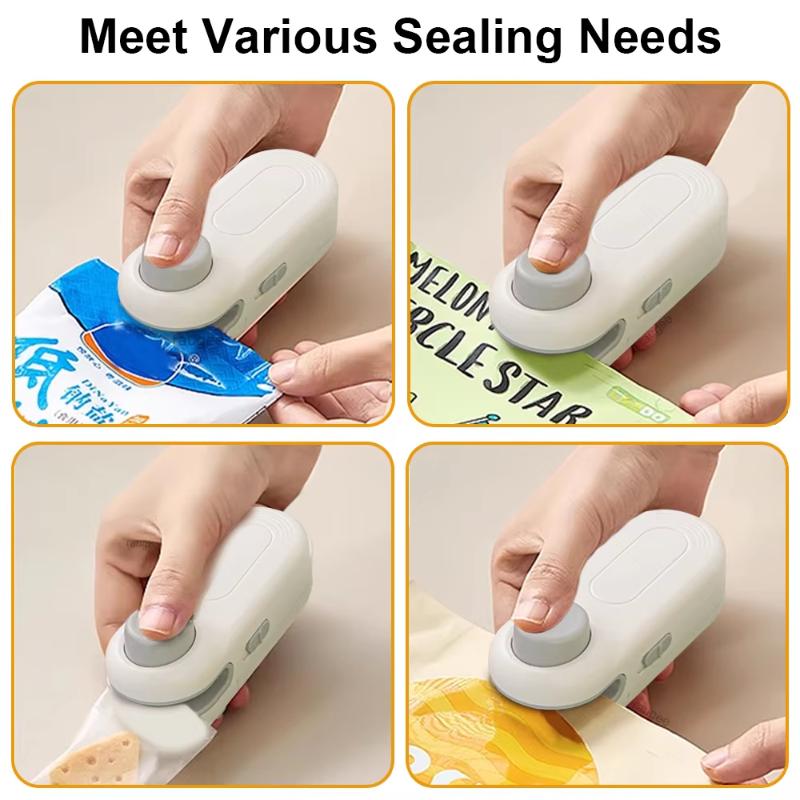 1Pcs Mini Heat Bag Sealing Machine Package Sealer Bags Thermal Plastic Food Bag Closure Portable Sealer Kitchen Accessories