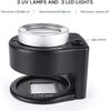 30X Loupe Magnifier USB Rechargeable 6 Lights Portable Metal Eye Loupe Sewing Magnifying Glass for Textile Optical Jewelry Tool Coins - chuan
