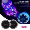 SUK3 1/2PCS Car Luminous Water Cup Coaster 7 Colorful For Mercedes Benz AMG W204 W203 W205 W211 W212 W213 W201 W210 W124 Accessories
