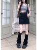 Grey High-Waisted Suit Short Skirt for Women Summer Academic Style Spicy Girl Versatile A-Line Bodycon Casual All-match Versatile Skirt
