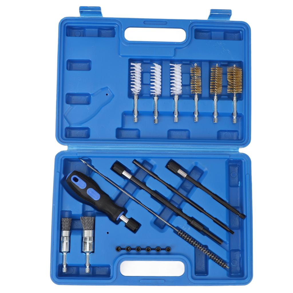 19 Pcs Diesel Injector Seat Cleaning Kit Cylinder Heads Seat Bore Cleaning Brush Universal Fit for