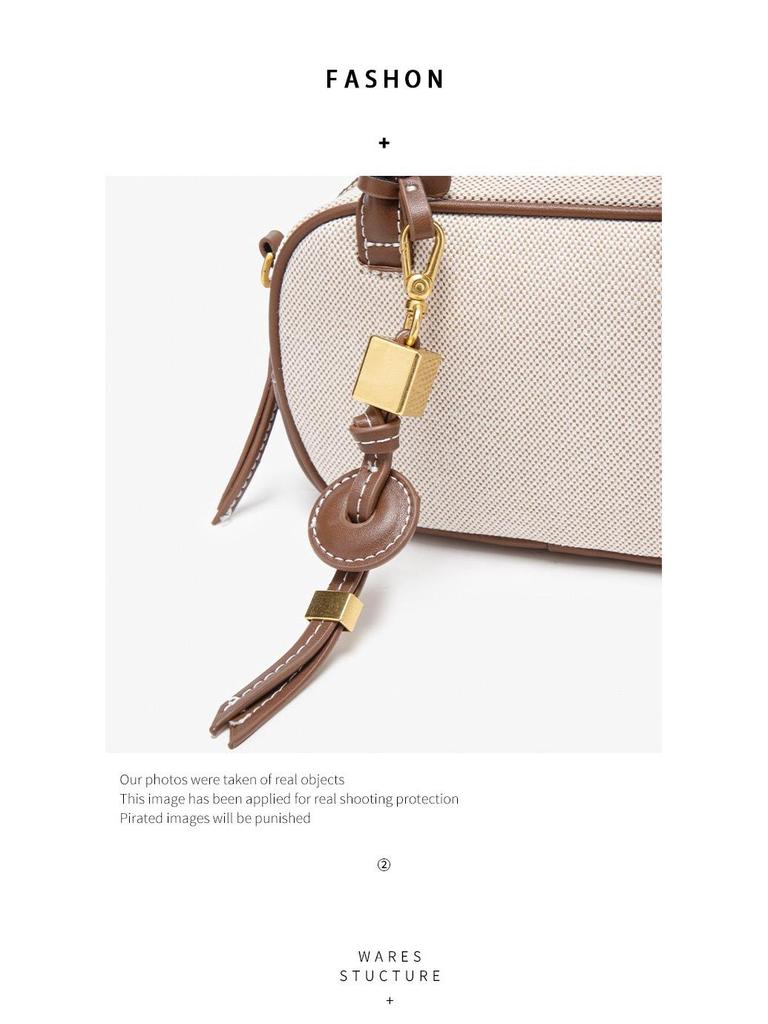 2025 Autumn Quilted Mini Bowling Bag: Retro Crossbody with Fashion Color Block Design for Women