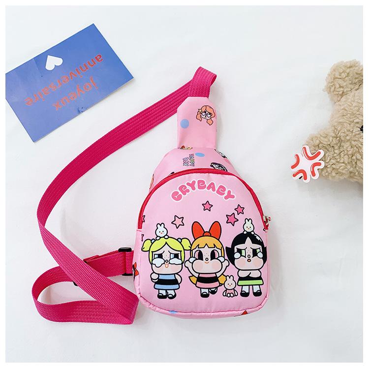 

Школьный рюкзак новый мультяшный нагрудный рюкзак милый косой рюкзак для верховой езды аксессуары для хранения мини-сумка через плечо розовый