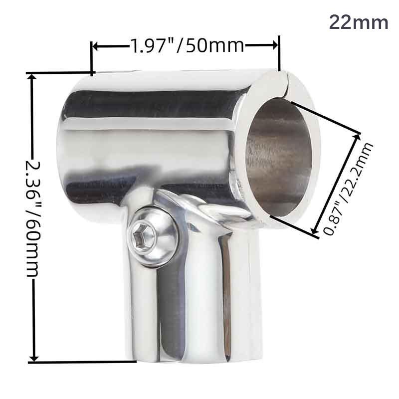 

22 мм 25 мм внутренний диаметр 90 градусов морской нержавеющая сталь 316 фитинг тройник коррозионностойкий фитинг поручня лодки фитинги поручня лодки