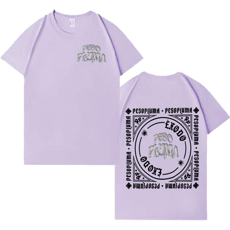 Singer Peso Pluma Fashion Double Sided Print Graphic Tshrits Men T Shirt Harajuku Oversized Short Sleeve Crewneck Gothic Clothes