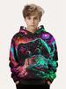 Abbigliamento per bambini Ragazzi Felpe con cappuccio Manica lunga Stampa 3D Gamepad Bambini Primavera Autunno Vestiti Casual All'aperto Elegante Ragazzo Ragazza Vestiti Top