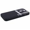 For iPhone 15 Pro Case Card Slot Leather Coated PC+TPU Hybrid Protective Cover
