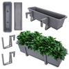 KADAX Balcony Box Flower Pot Planter Handles Saucer Balcony Railing