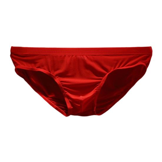 Men Briefs Ice Silk Low Waist Solid Color Ultra Thin Seamless Quick Dry Underpants Panties Underwear for Daily Wear
