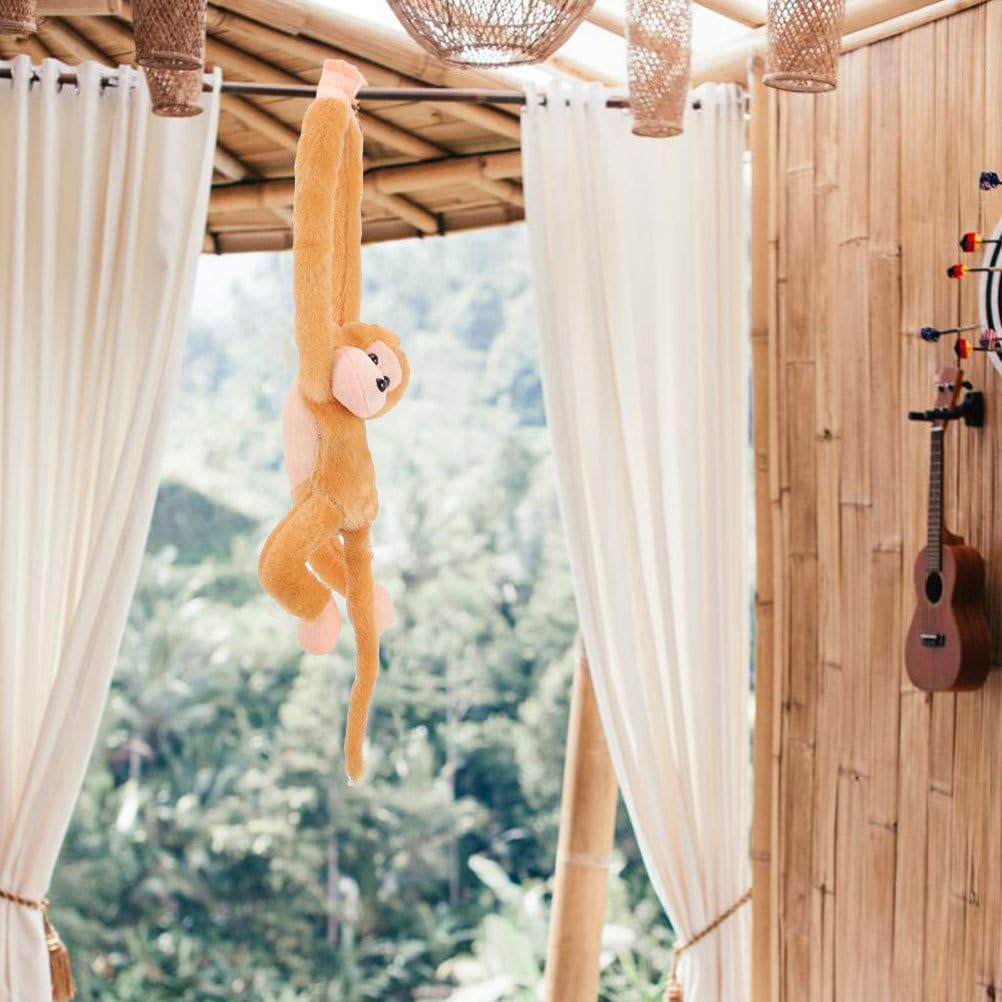 HOMSFOU Monos de Peluche Gibón Decoraciones para Anillas de Cortina, Alzapaños de Cortina de Peluche, Sujetacortinas de Animales, Suministros para Fiesta de Cumpleaños de Monos, Mono Suave