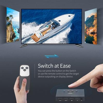 AIMOS 4K@60Hz prepínač 4 porty USB prepínač výberu Prepínač výstupu 4 v 1 so synchronizáciou diaľkového ovládania