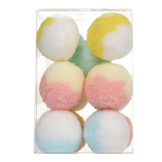 Katzen Spielzeug Farbe Bunt Macaron Farbe Weich Baumwolle Samt Plüsch Ball Sicher Beißen Kratzen Leise Leicht zu Reinigen Katzen Ball Spielzeug