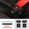 BFPQY1 2Sets Leather Car Logo Seat Belt Buckle Protector Cover Only For Front Seat Belt For VW Scirocco Jetta Beetle Golf Passat Polo