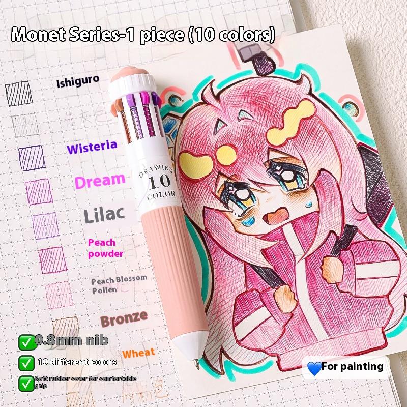 28 Barevná kuličková pera 0,8 mm Měkký úchop Stiskací Vícebarevné psací pero Pro kreslení Školní potřeby Papírnictví