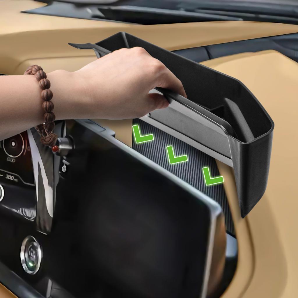 Sixthsomy Center Console Organizer Navigation Screen Storage Box Tray Chevrolet Corvette C8 2020-2025 Interior Car Accessories