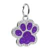 Pet Dog Puppy Paws Rhinestone Collar Tags Charm Pendant Key Ring Accessories