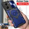 Magnetic Stand Funda for POCO X7 Pro Case Armor Slide Camera Ring Holder Protection Phone Cover for Xiaomi POCO X7 Pro 5G Capa