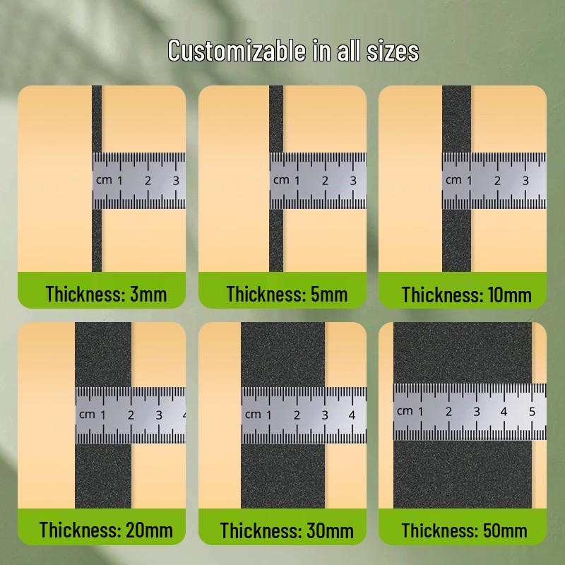 High-Viscosity Black Sponge Tape: Soft, Breathable, Single-Sided Strip for Door & Window Sealing, Soundproofing, Dustproofing.