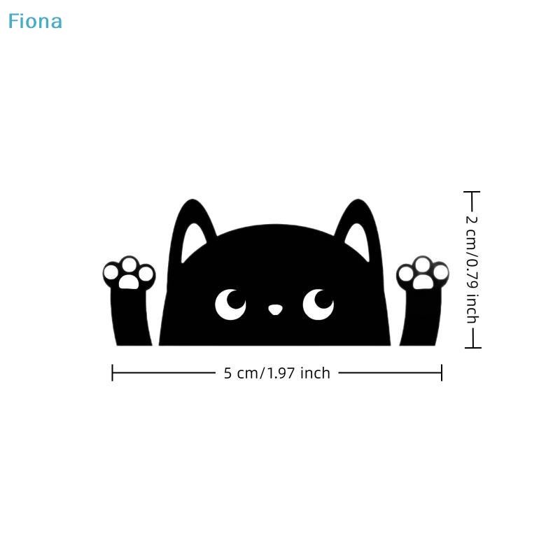 Cute Peeking Cat Rearview Mirror Decal,Black Cat Vinyl Sticker for Car Interior,Waterproof Auto Accessory