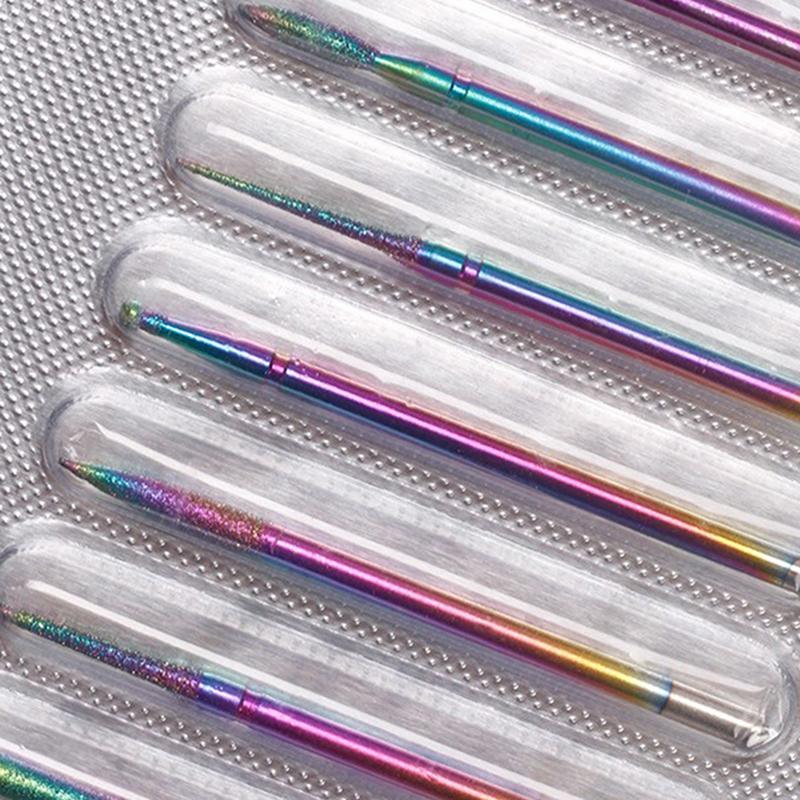 10Pcs Diamond Milling Cutters For Manicure Carbide Nail Drill Bits Kit Tools