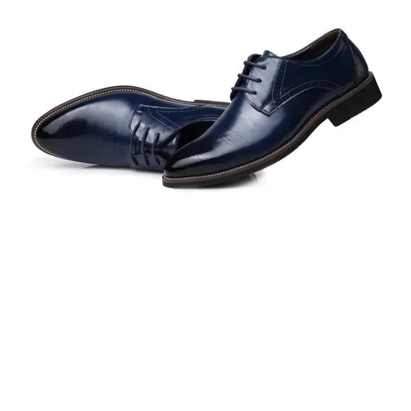 Men Leather Shoes Casual Shoes High Quality Luxury Business Formal Wear Versatile Wedding Men Leather Shoes Large Size
