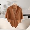 Châle 100% Cachemire Pur pour Femme - Motif Épi de Blé ajouré, Chaud et Élégant pour l'Automne/Hiver
