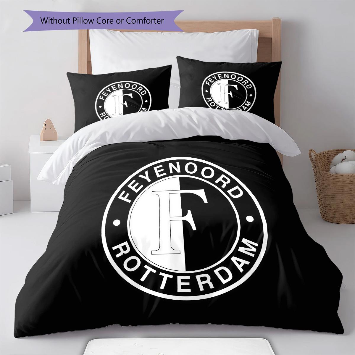 

Feyenoord logo RugPattern Bedding Quilt Set Quilt Cover Pillowcase Home Decoration Birthday Gift (1 * duvet cover + 2 * pillowcase, without core) 220x240cm