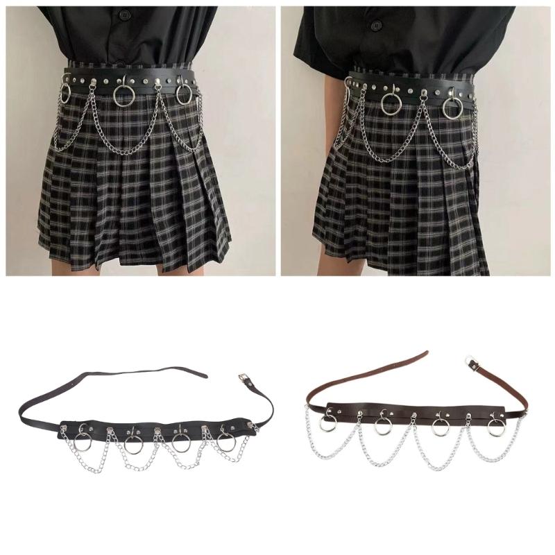 Hip Hop Trend Waist Belt Chain Punk Wide Chain Costume Belt for Wrap Dress Suit Skirt Jeans Jewelry