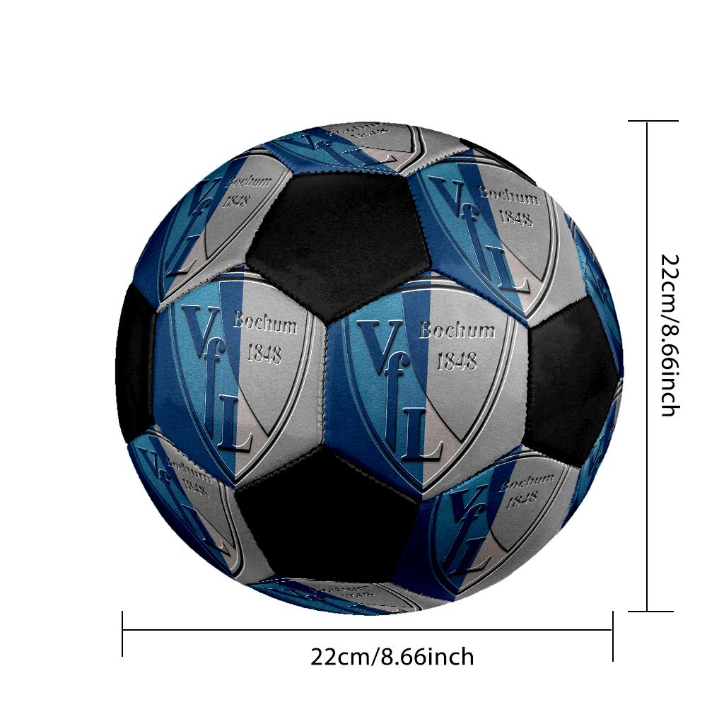 VfL Bochum 1848 Indoor Soccer Ball Colorful Machine Stitched PVC Size 5 Team Training Competition Ready Durable High-Bounce Cool Sports Gift