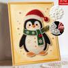 Christmas Pearl Painting Kit Handmade DIY Penguin Scarf Home Decoration Painting
