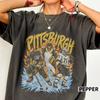 Pittsburgh Hockey Skull Shirt Vintage Penguins Fan Tee Game Day Gift