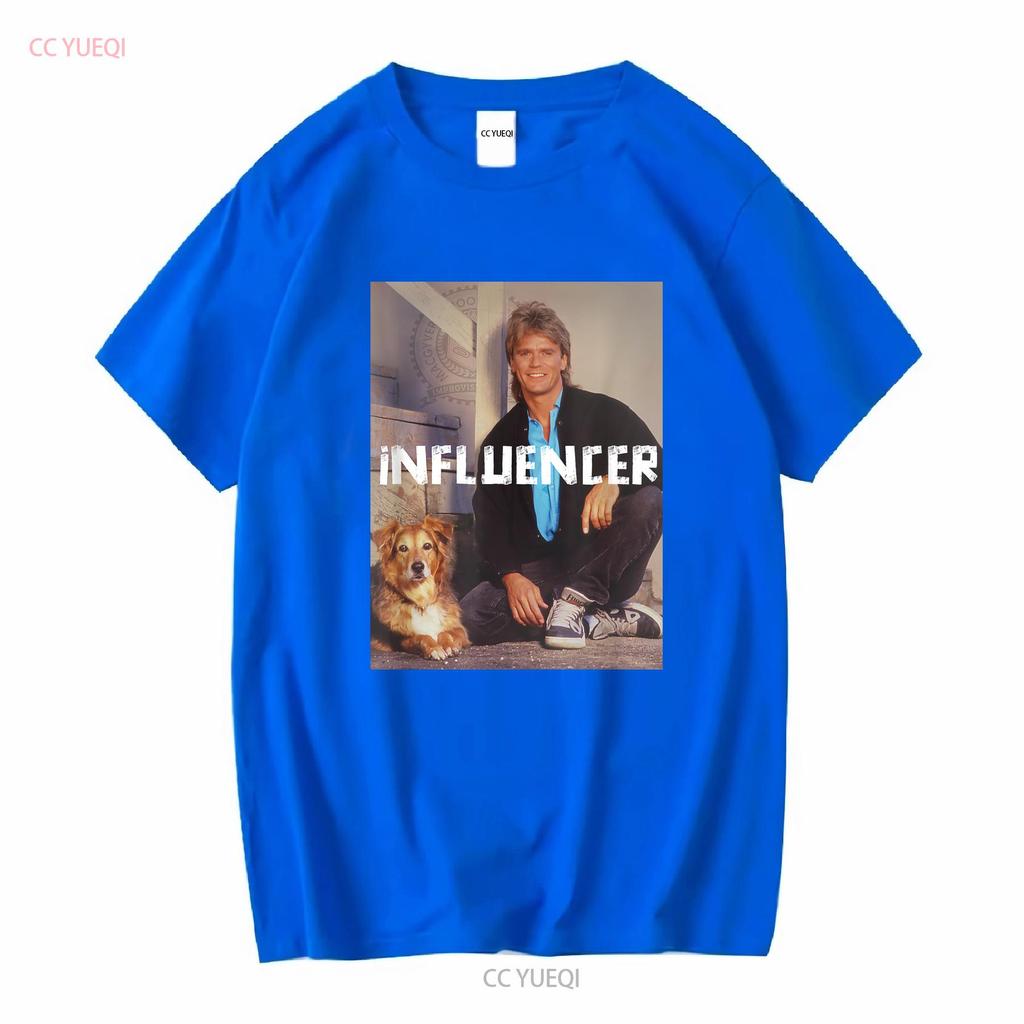 Macgyver Influencer Tričko Dospělý Dítě dlouhý nebo krátký rukáv vintage Vyprané designové oblečení Pohodlné Pružné