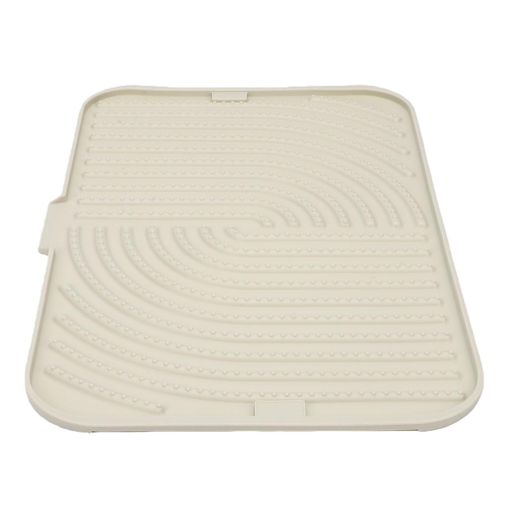 Silicone Dish Drying Mat with Slope Drain Design Non Slip Sink Dish Drying Rack Mat for Kitchen Counter