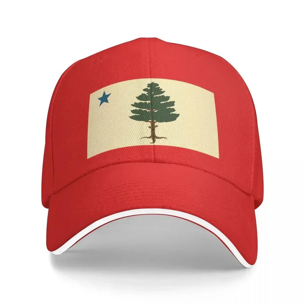Maine Flag Baseball Cap Ball Cap tea Hat Unisexs Hats Womens