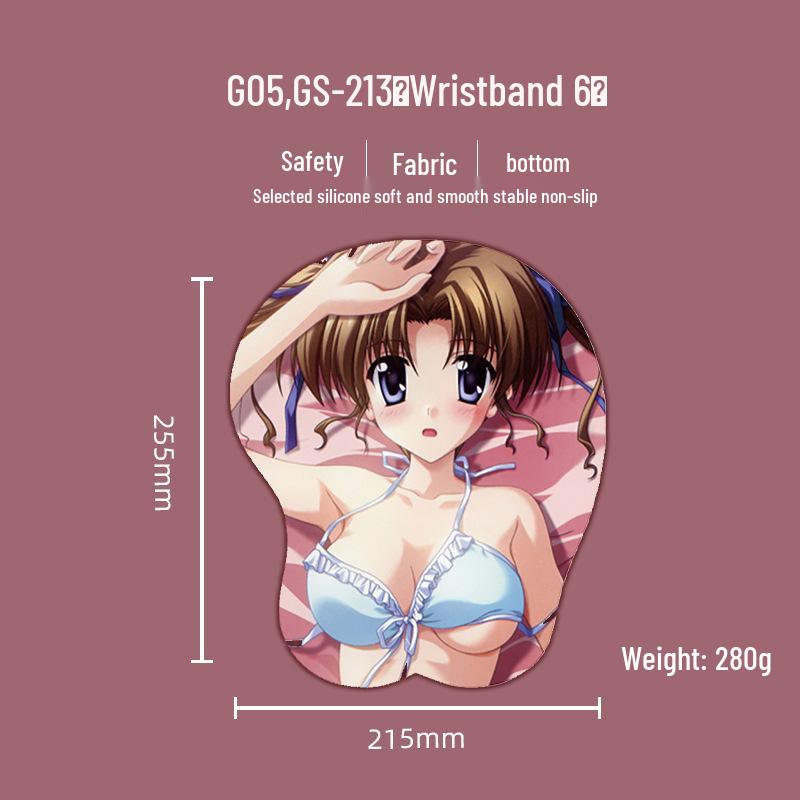 Beautiful Anime 3D Silicone Wrist Rest Mouse Pad - Creative Design, Hot Selling