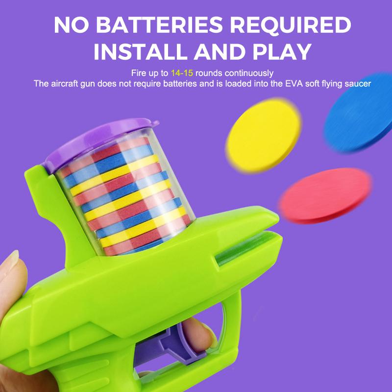 Foam Disc Blaster Toy Lightweight Easy Operate Durable Children Plaything Suitable for Backyard Activities Family Picnics Party Fun