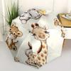 Baby Animals, Safari Pattern Theme Automatic Open/Close Umbrella, Portable 3 Fold Compact Umbrella for Men & Women, Valentine's Day Mother's Day Gift