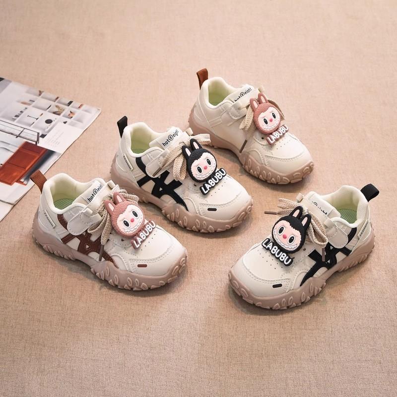 Youth style shoes Lightweight Anti-Slip Kids Sneakers Girls Boys Toddler Casual Sport Shoes With Sole Rubber PU Upper Fall