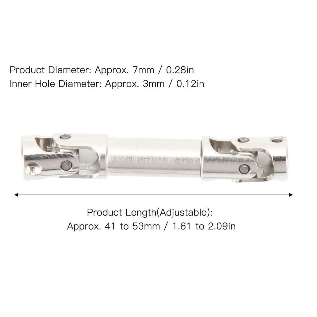 RC Center Drive Shaft Steel Strong Lightweight Convenient Assembly RC Driveshaft Replacement for Axial SCX24 1/24