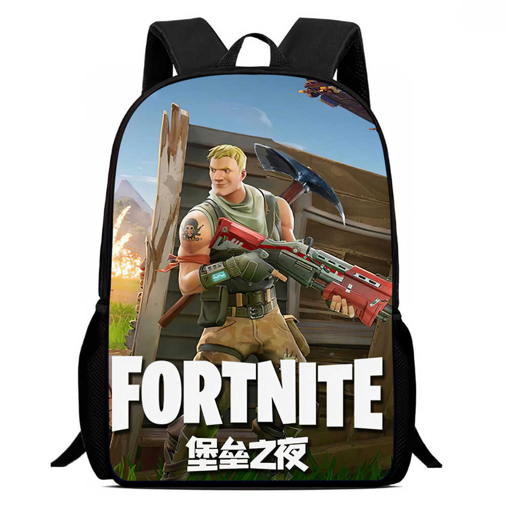 Children's Student Fort-nite Cartoon Boy and Girl Large Capacity Backpack