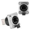 RJ45 rechtwinkliger Stecker wasserdicht rundes Isolatormaterial YTRJ45 Luftfahrtstecker