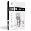Relaxsan 830 Silver Fiber Support Compression Knee Size 4 X-Static Socks, 18-22mmHg, Black,