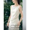 Elegant Asymmetrical Pleated Split Hem Midi Dress