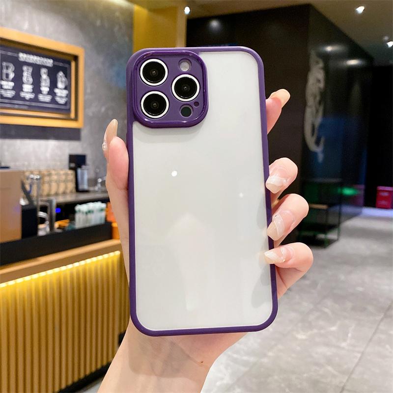 

Роскошный противоударный прозрачный чехол для телефона для iPhone 16 15 14 13 12 11 Pro Max XR XS 7 8 Plus Мягкая рамка Прозрачная жесткая задняя крышка из ПК for iPhone SE 2020