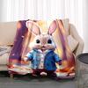 3D Cartoon rabbit pattern printed blanket for living room bedroom home decor children's room bed blanket picnic blankets Luxury