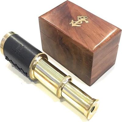 15,24 cm Handteleskop aus Messing mit Holzkiste