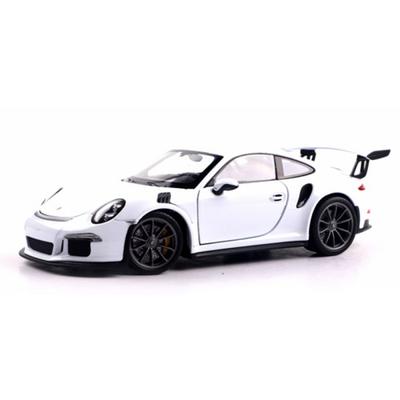 Bem 1:24 figuras do Porsche 911 GT3 RS, brinquedo coreano branco