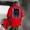 Genuine 2026 New Black Panther Pattern and Stripe Background Print Plus Size Men's Hooded Sweater Loose Thermal Top
