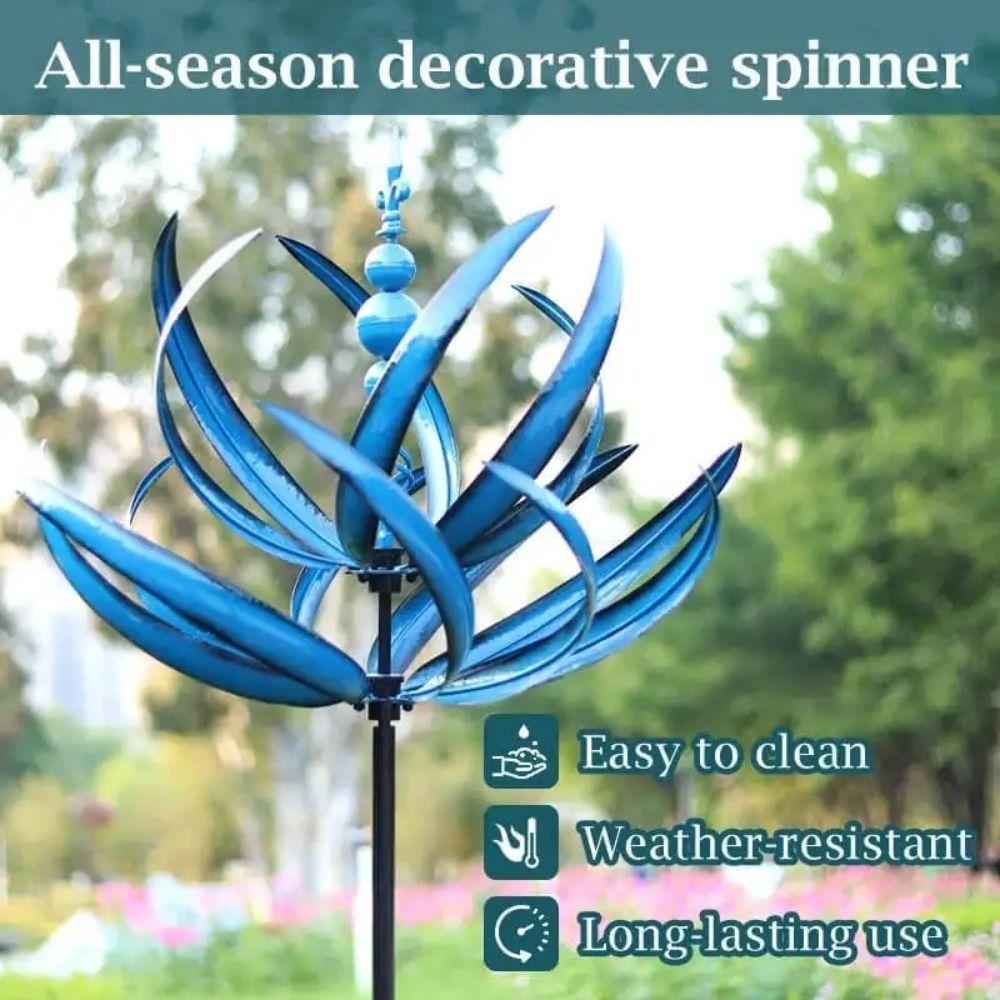 Modern Harlow Wind Spinner Rotator Wrought Iron Wind Solar Spinners Courtyard