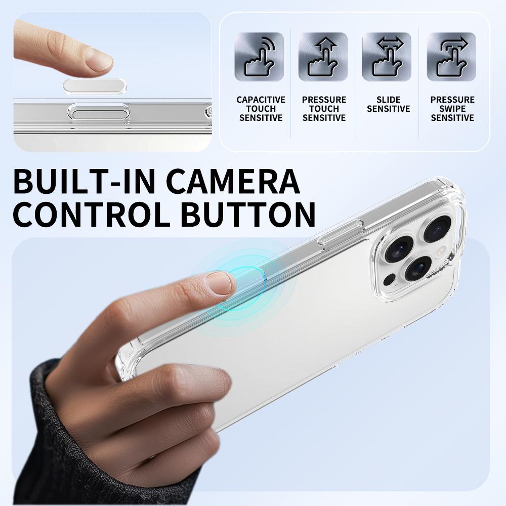 Carcasă de protecție pentru buton de cameră nouă, iPhone 16Pro, carcasă transparentă acrilică pentru iPhone 16, iPhone 16 Plus, iPhone 16 Pro Max, buton de cameră, funcție agilă